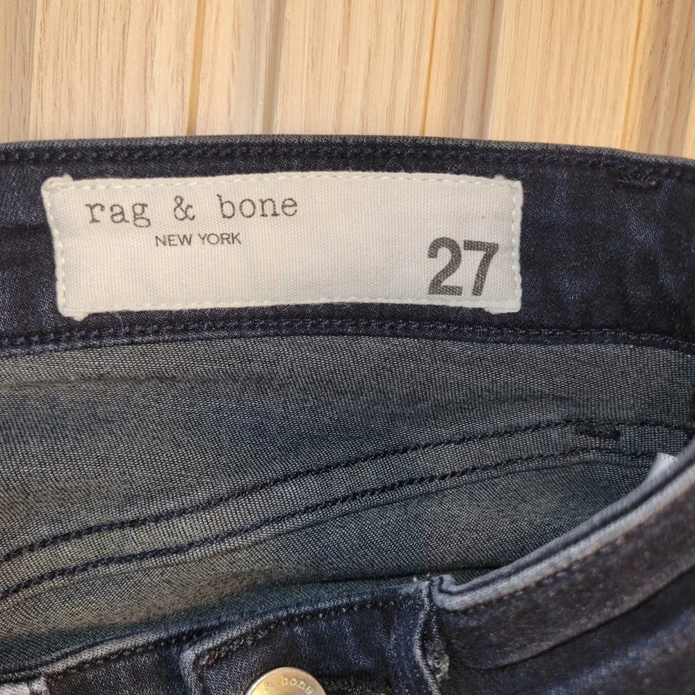 Rag & Bone Nina High-Rise Skinny Jeans Dark Indigo Wash Size 27 Made in USA